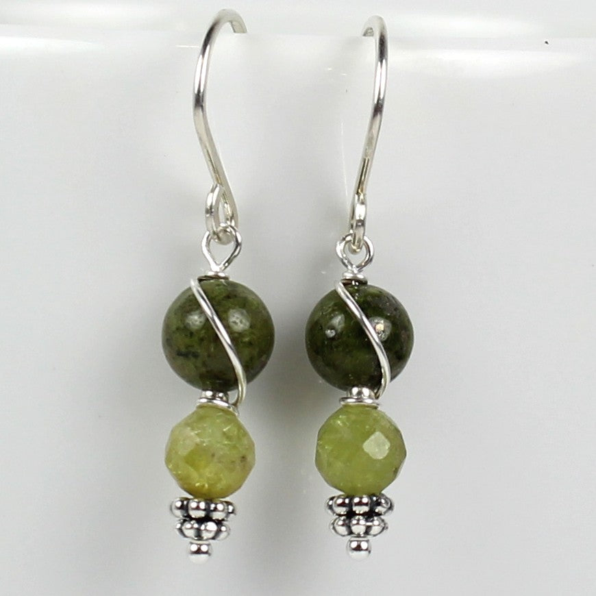 Simple Green Earrings