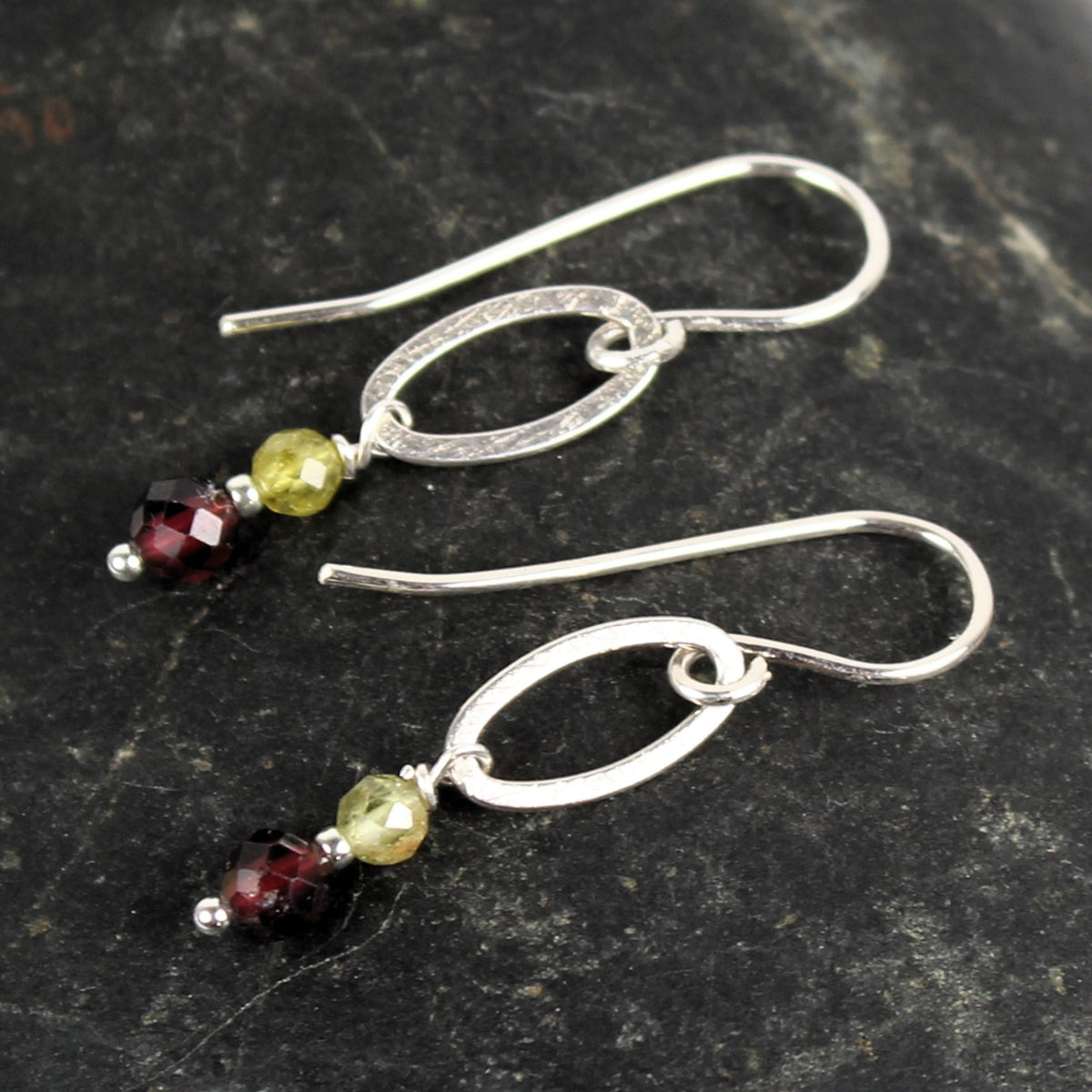 Mixed Garnet Earrings