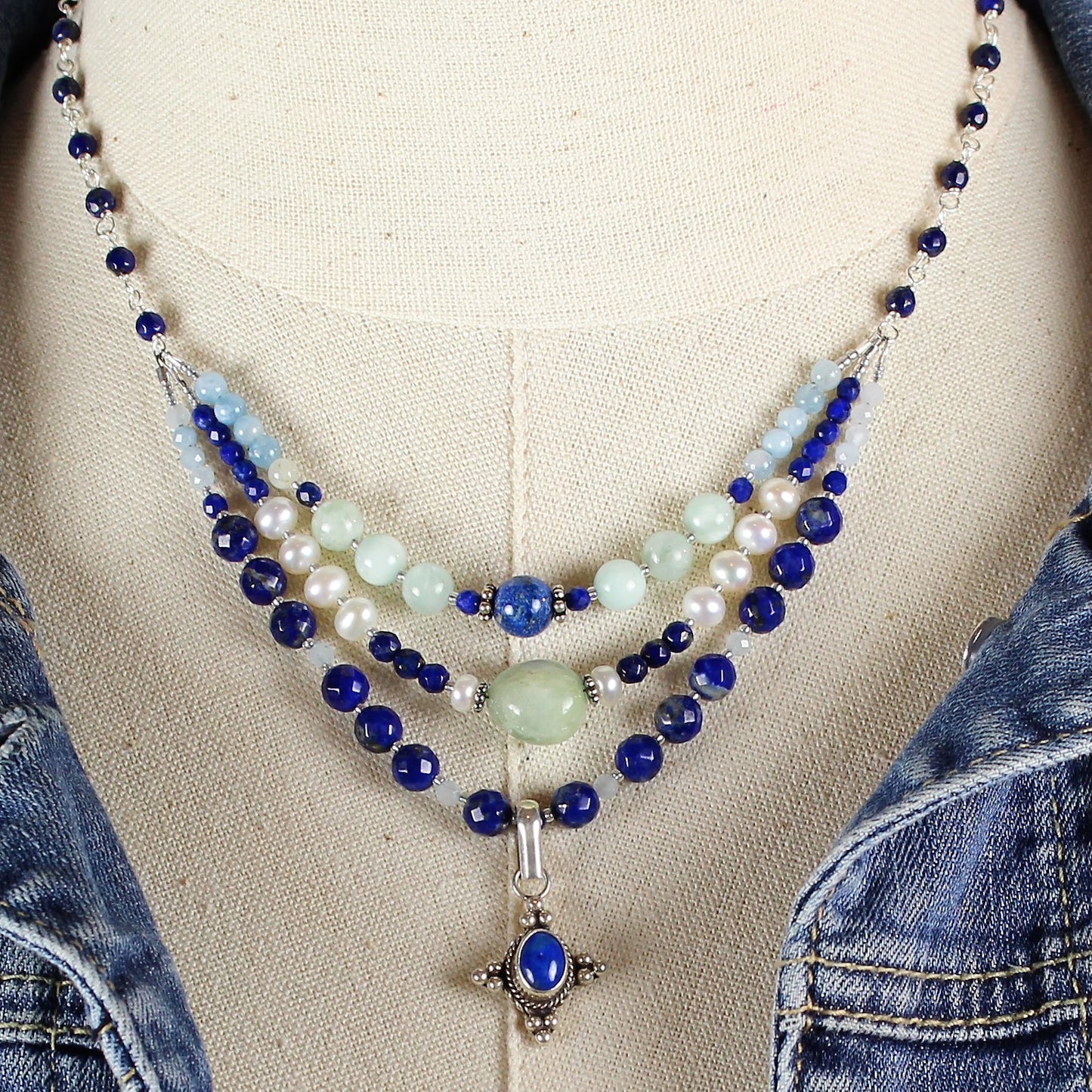 Lapis 3-Strand Necklace