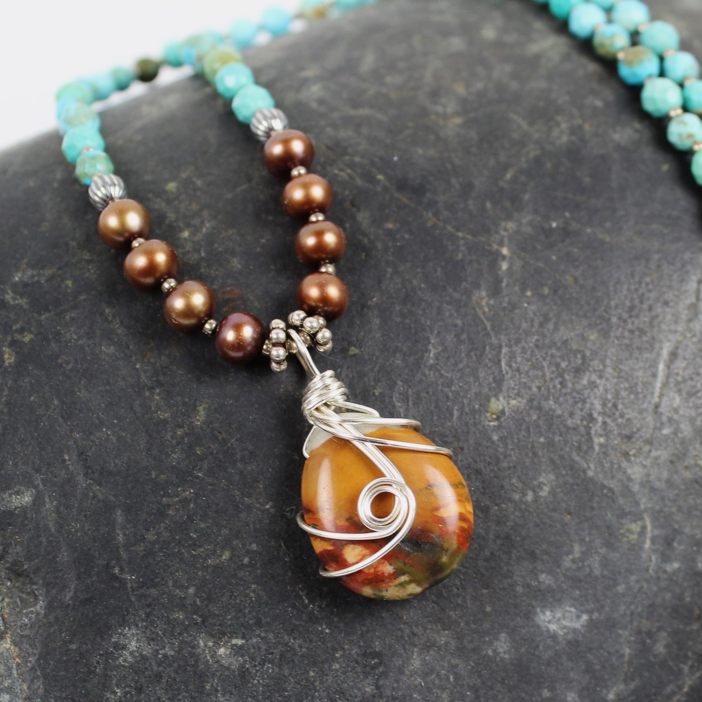 Turquoise and Jasper Necklace