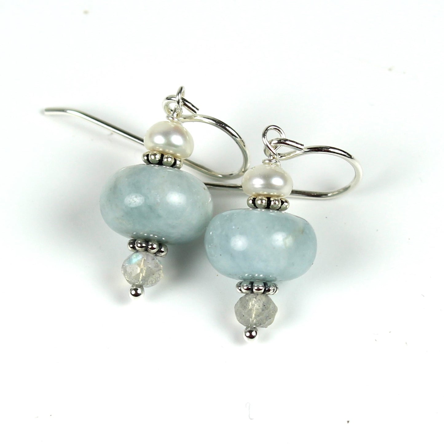 Aquamarine and Labradorite Earrings