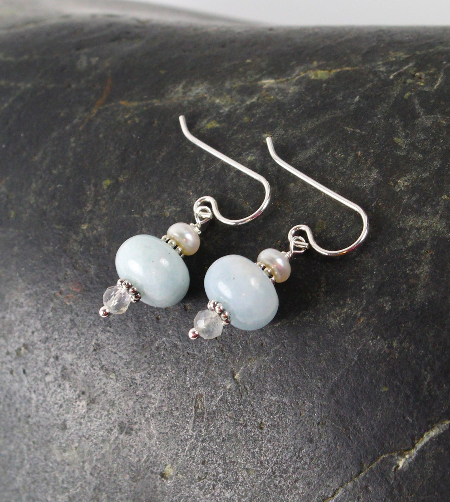 Aquamarine and Labradorite Earrings