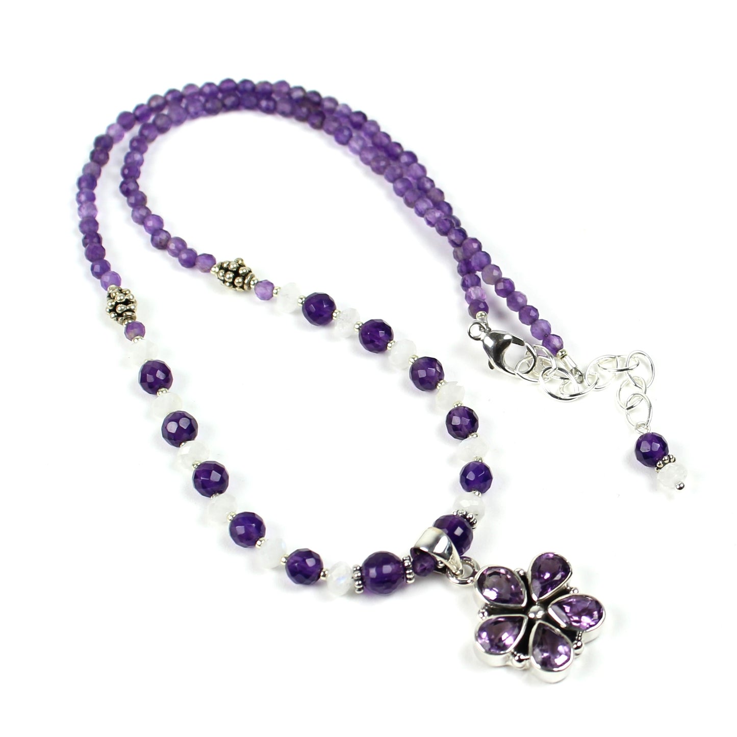 Amethyst Flower Necklace