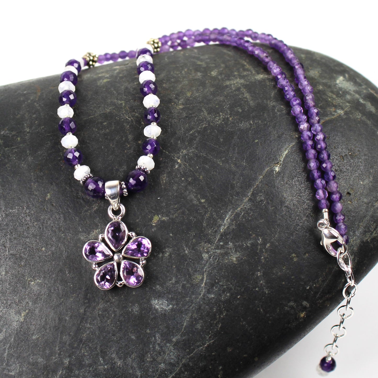 Amethyst Flower Necklace