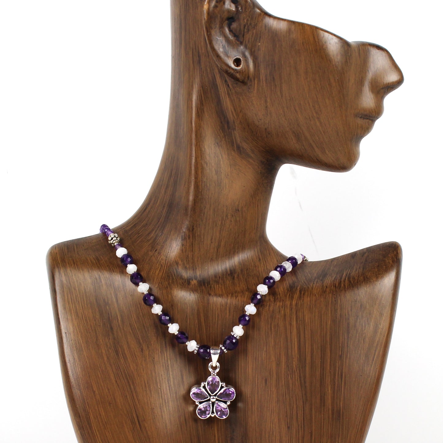 Amethyst Flower Necklace