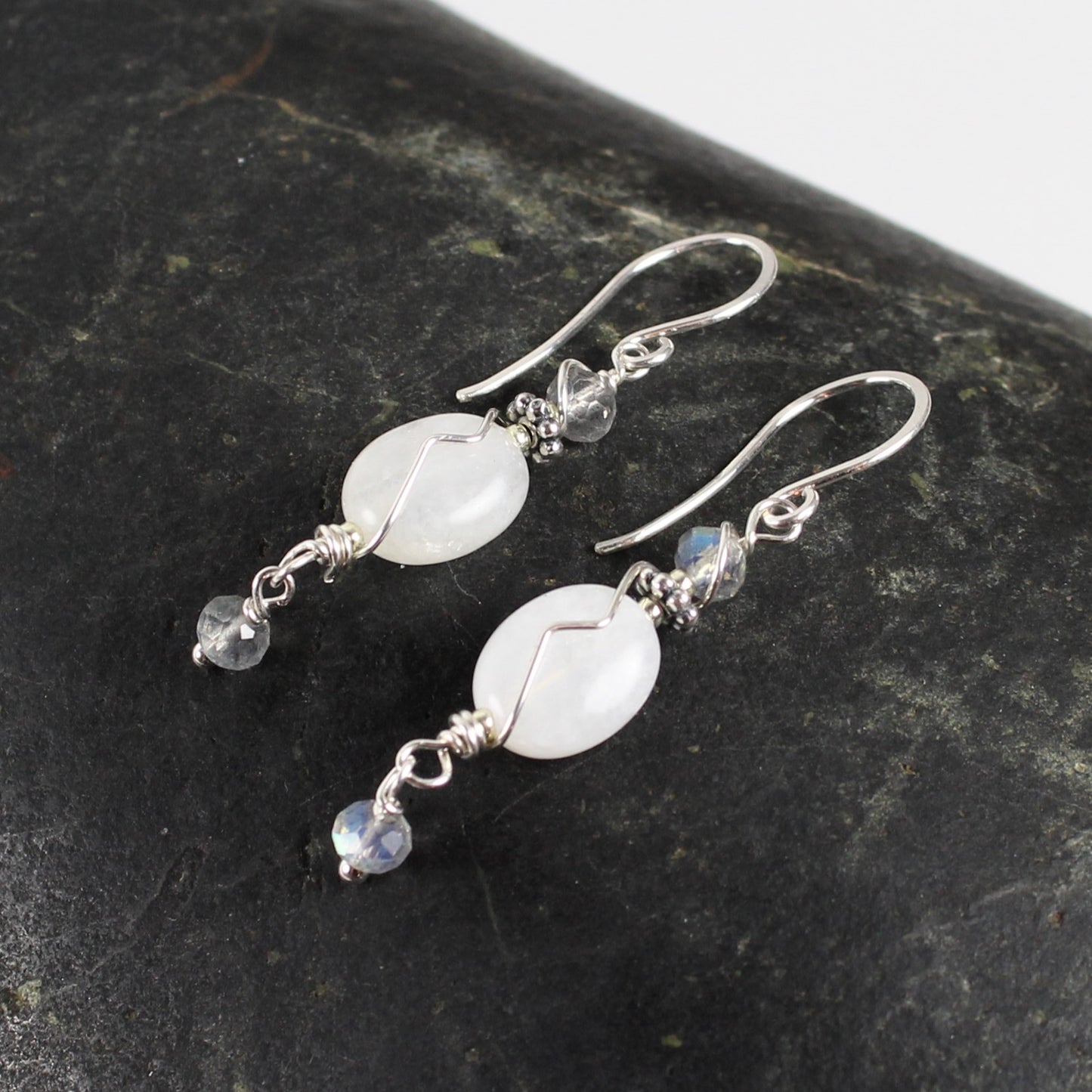 Moonstone and Labradorite Earrings