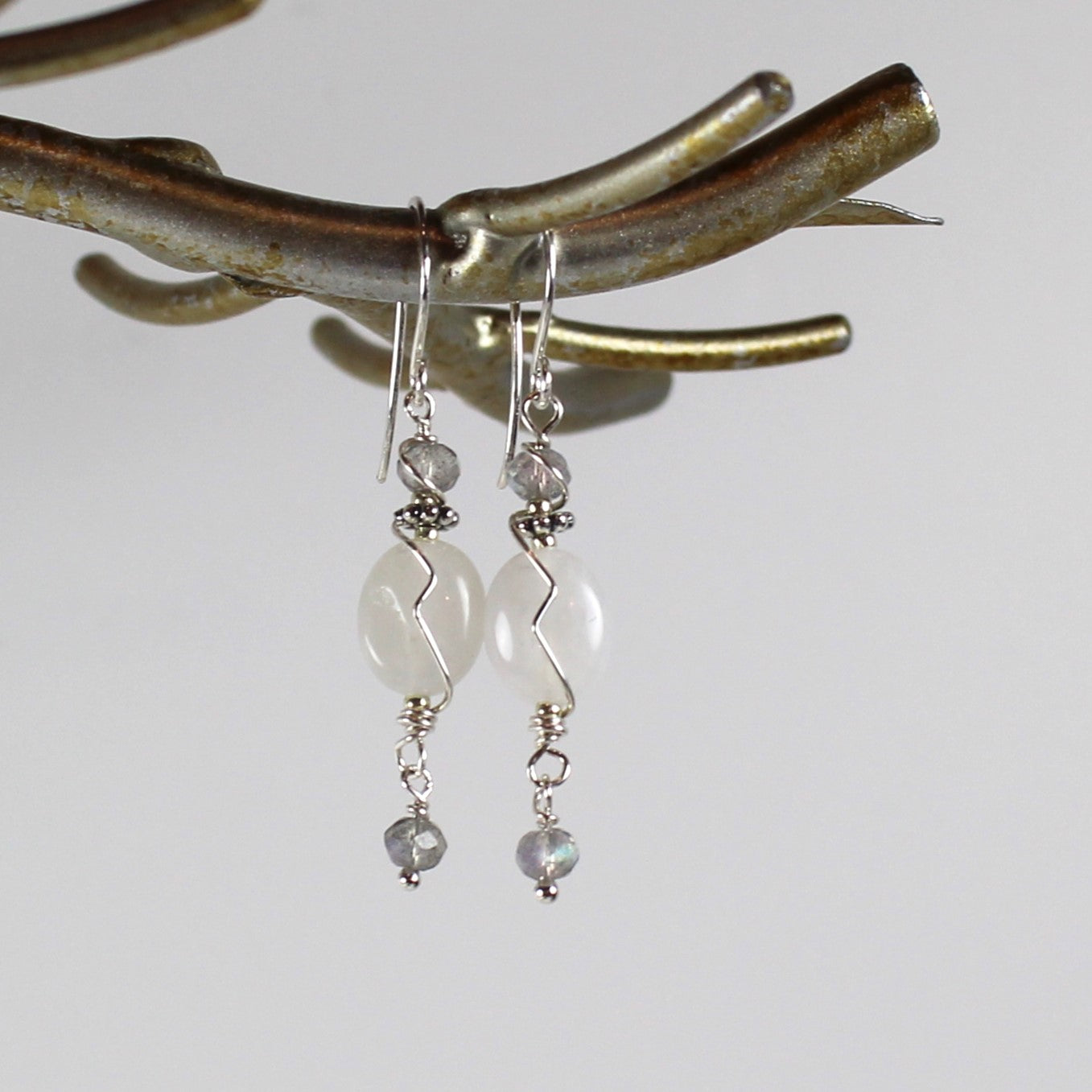 Moonstone and Labradorite Earrings