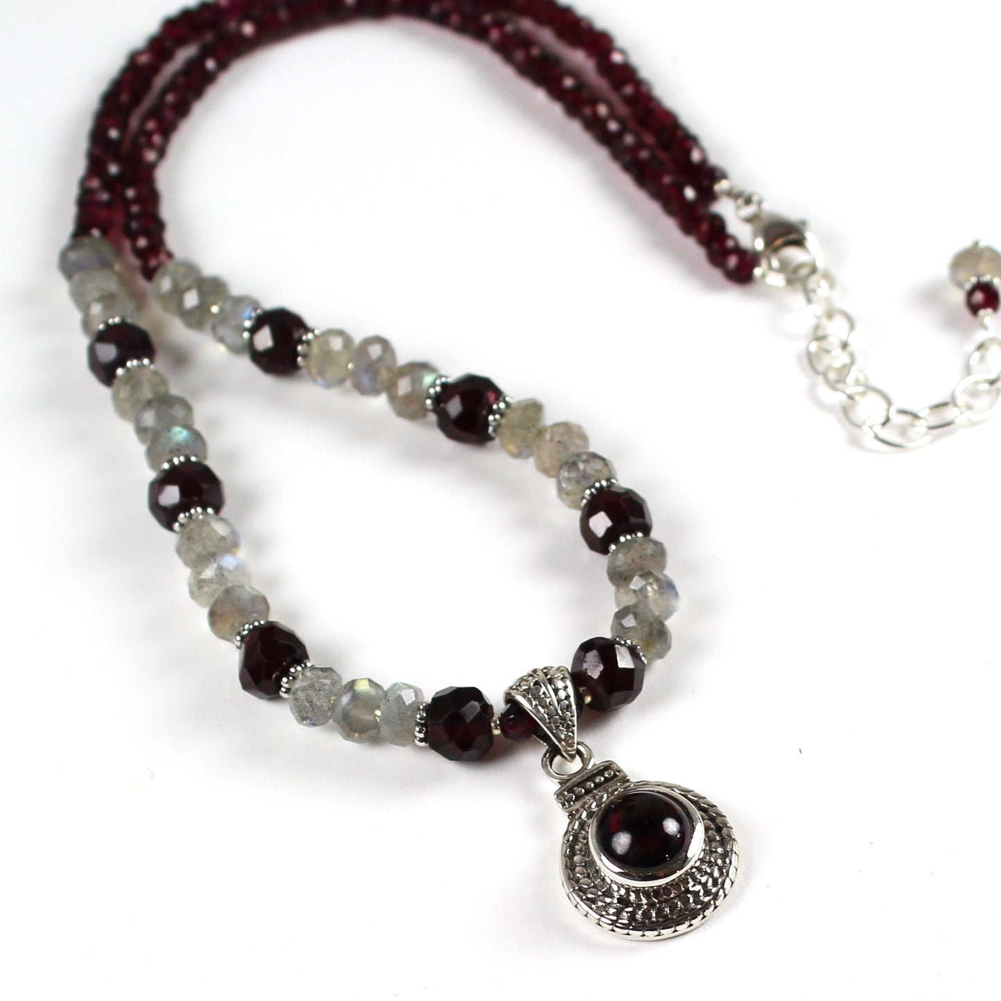 Garnet and Labradorite Necklace