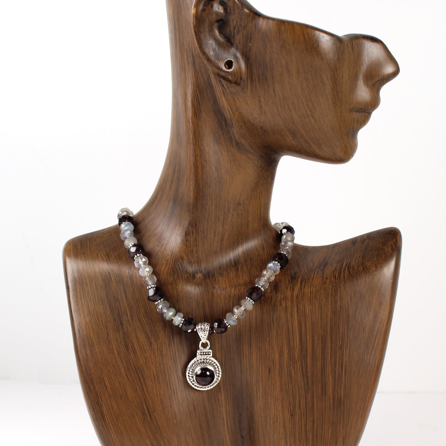 Garnet and Labradorite Necklace