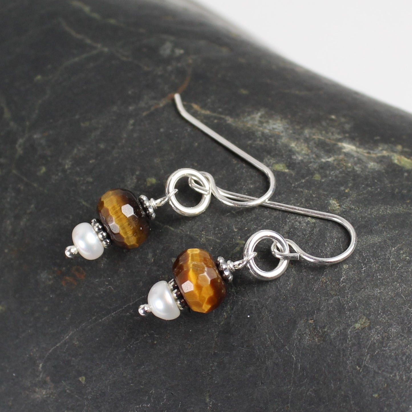 Tiger Eye Loop Earrings