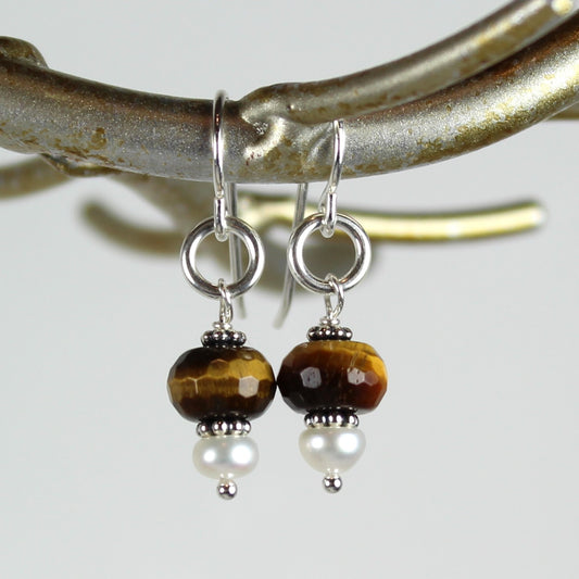 Tiger Eye Loop Earrings