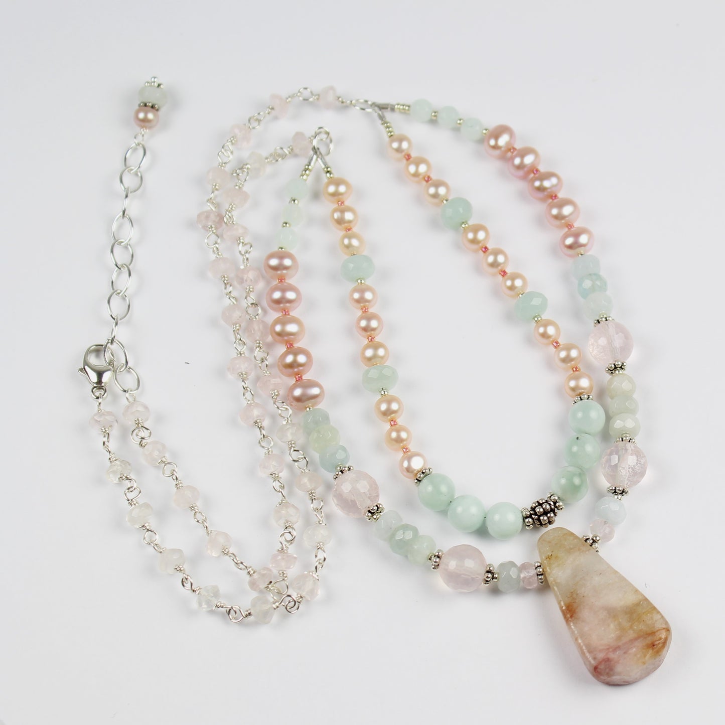 Aquamarine Multi-Strand Necklace