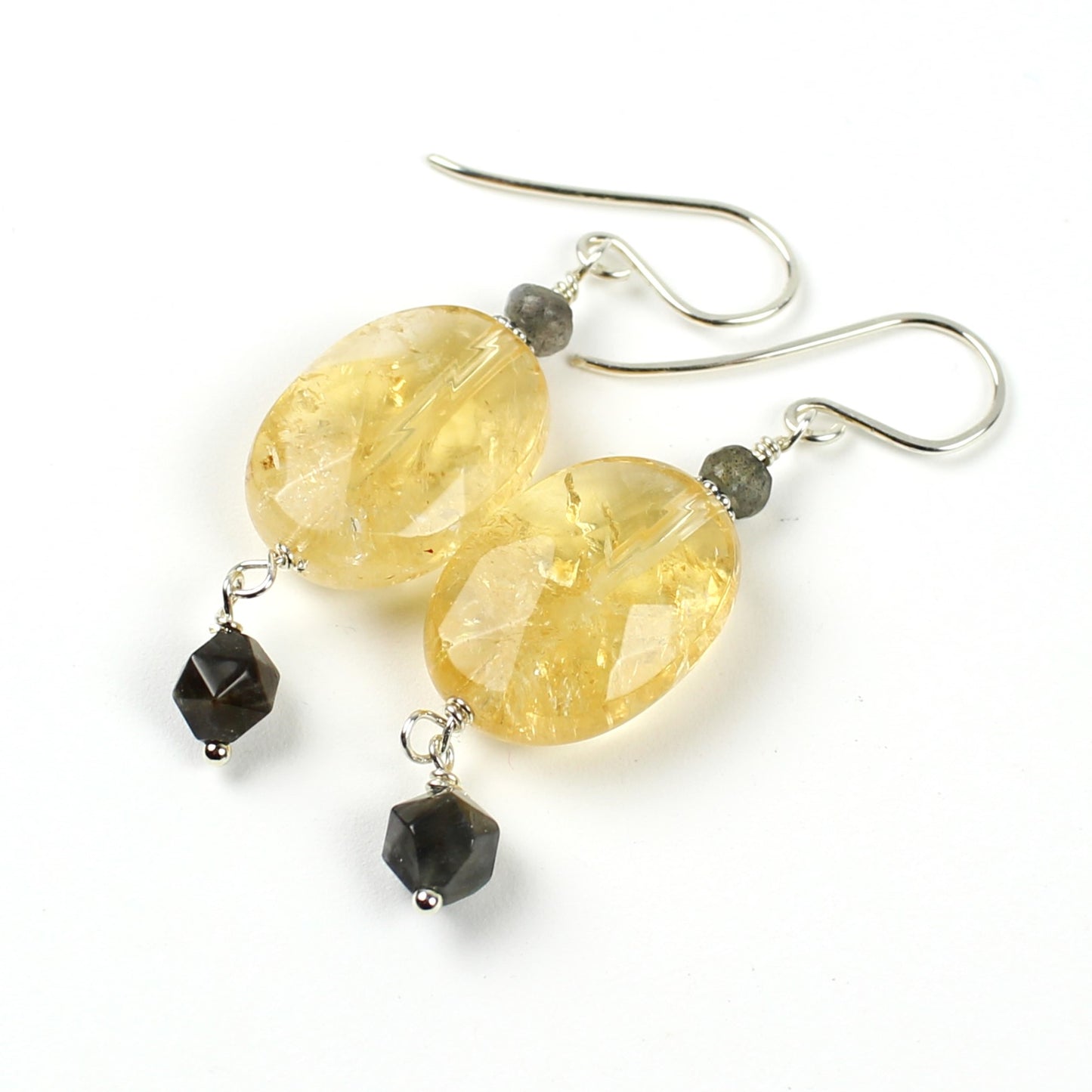 Citrine and Labradorite Earrings