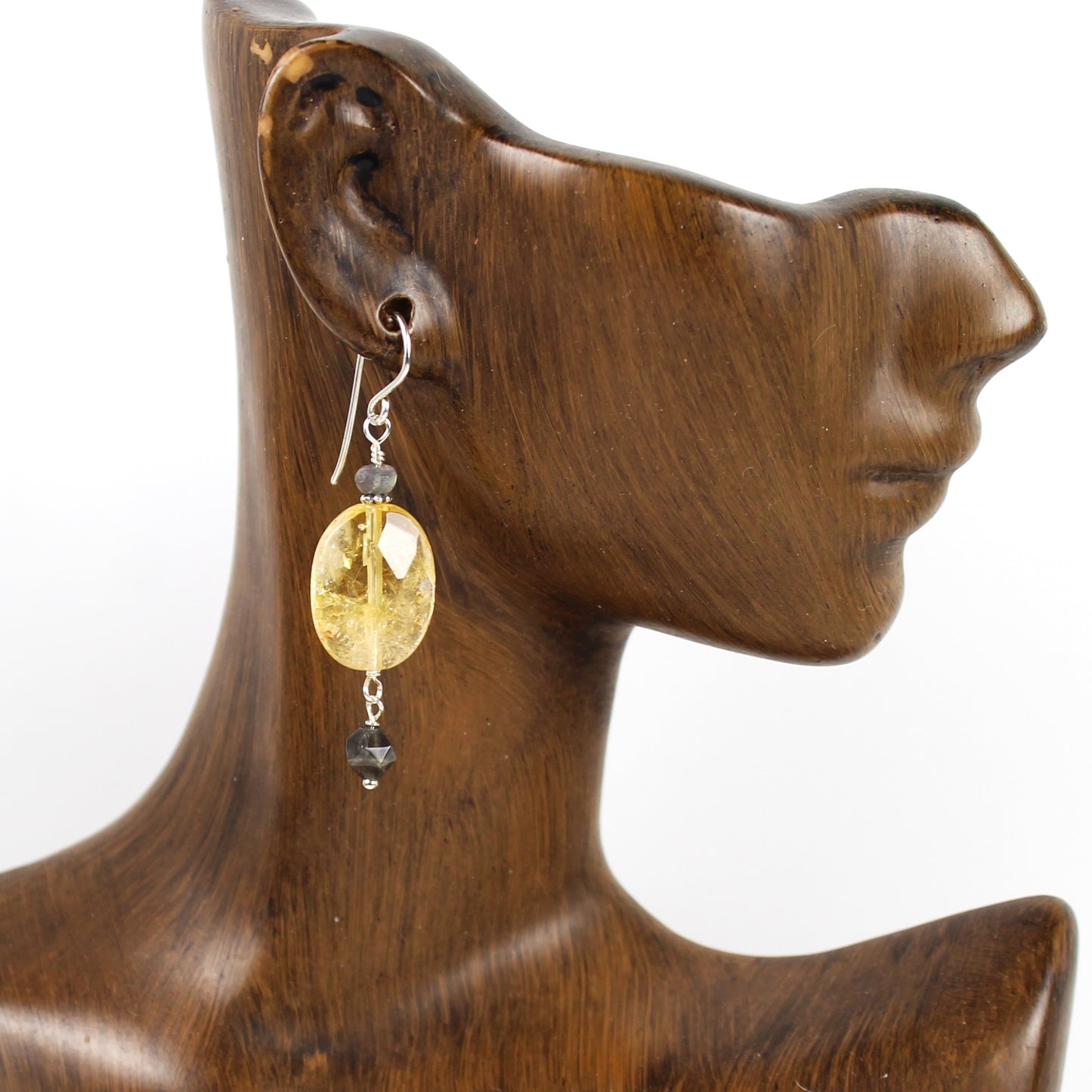 Citrine and Labradorite Earrings