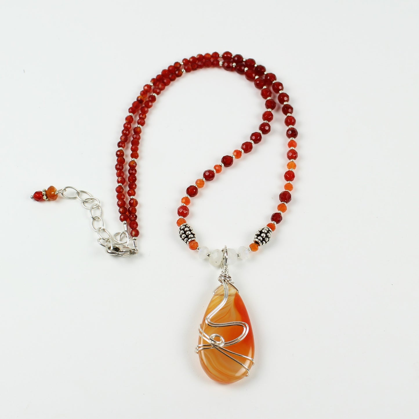 Carnelian Teardrop Necklace 7