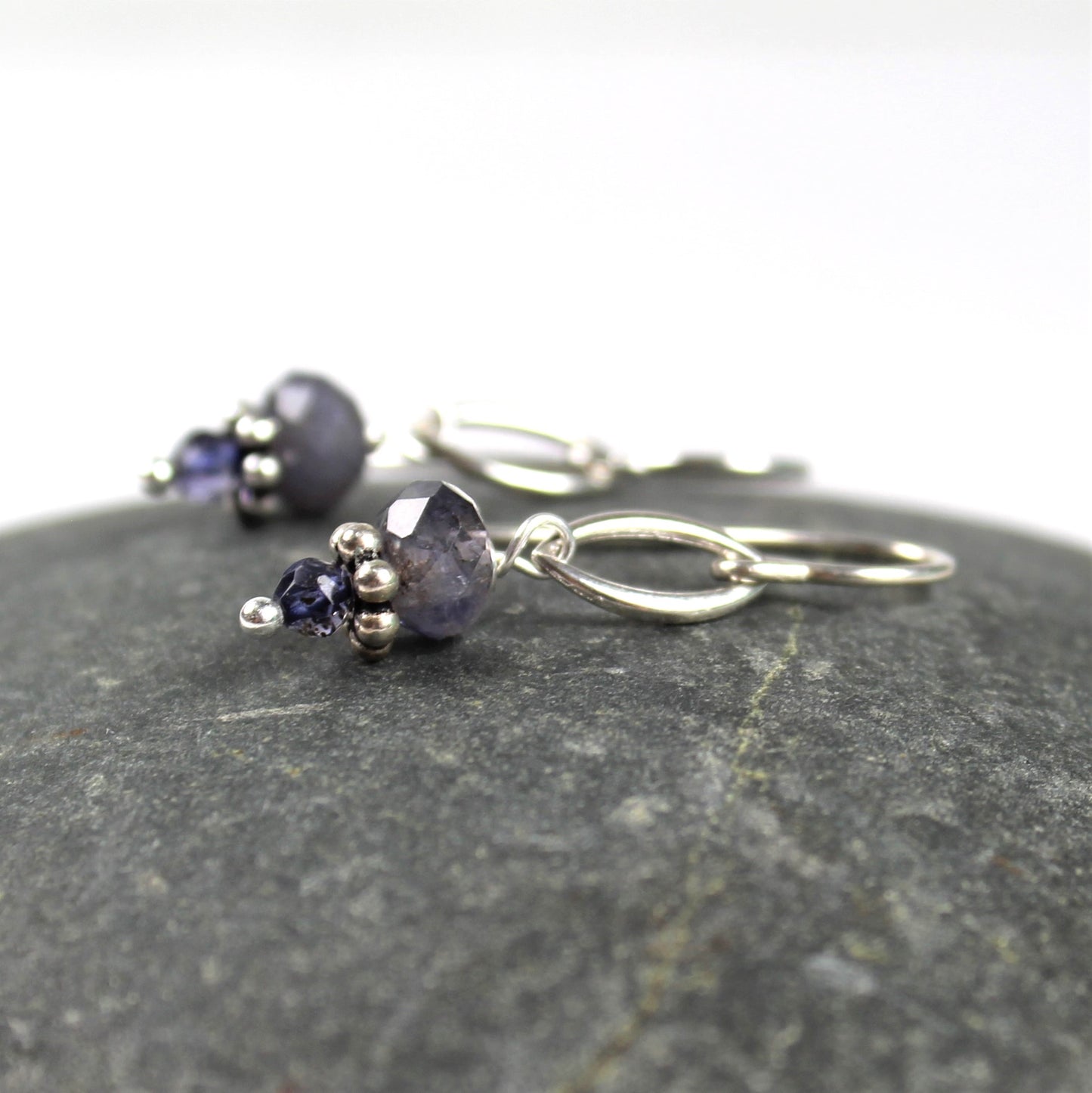 Iolite and Sterling Earrings