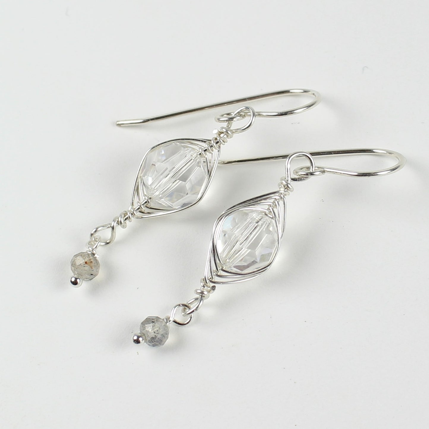 Crystal Herringbone Earrings