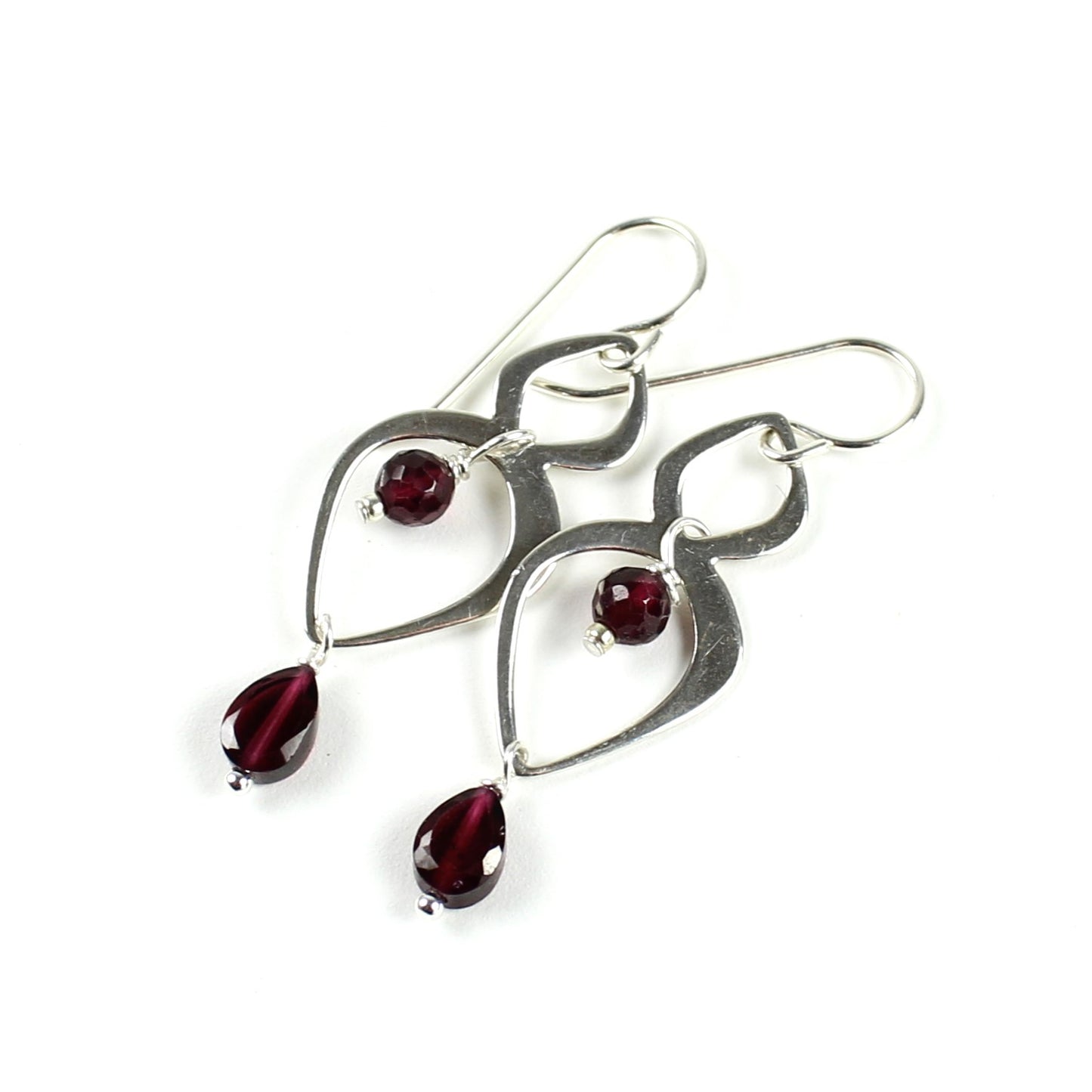 Garnet Teardrop Earrings