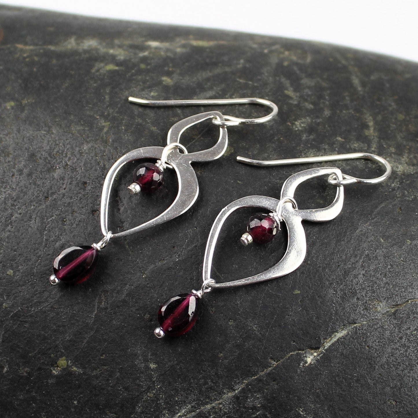 Garnet Teardrop Earrings