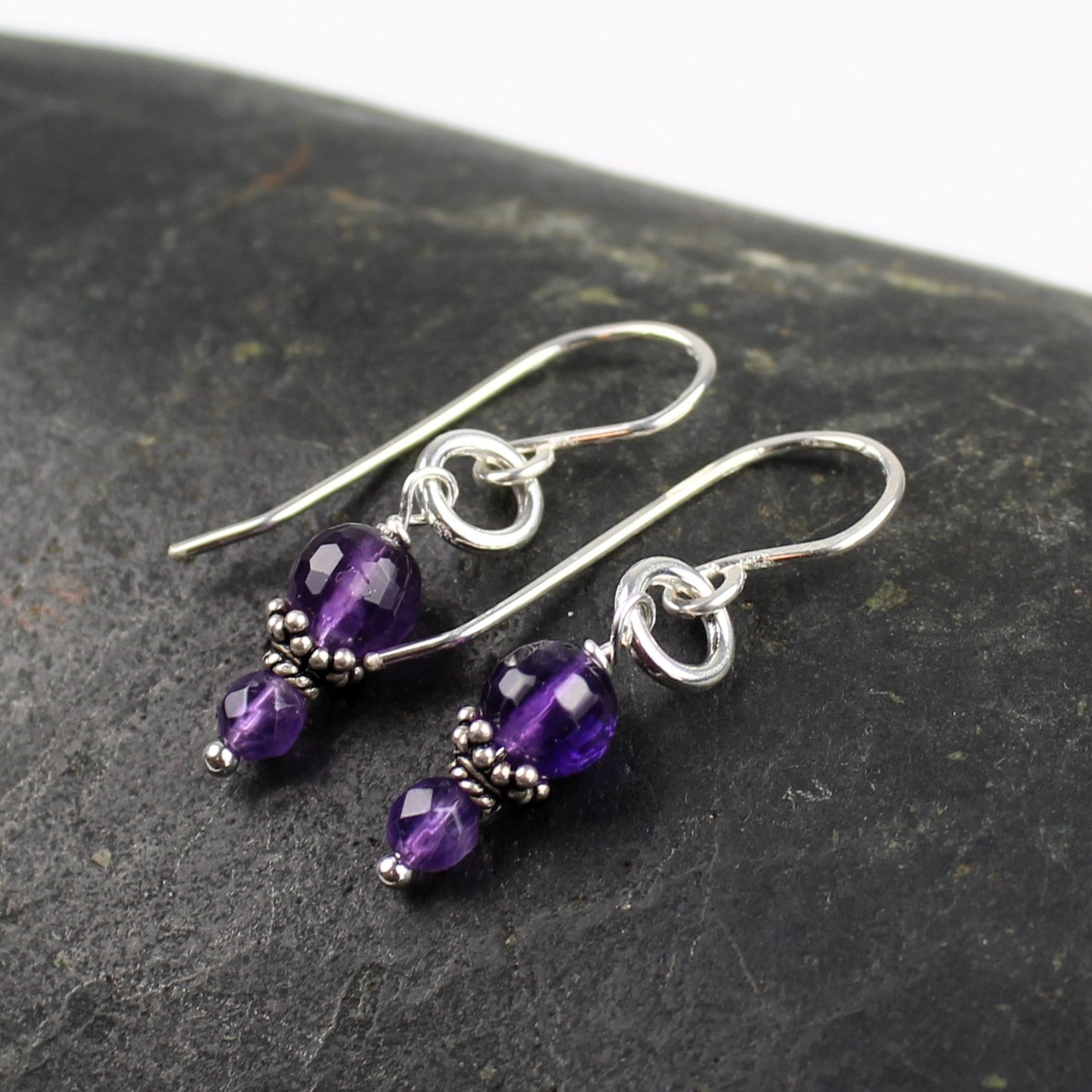 Amethyst Loop Earrings