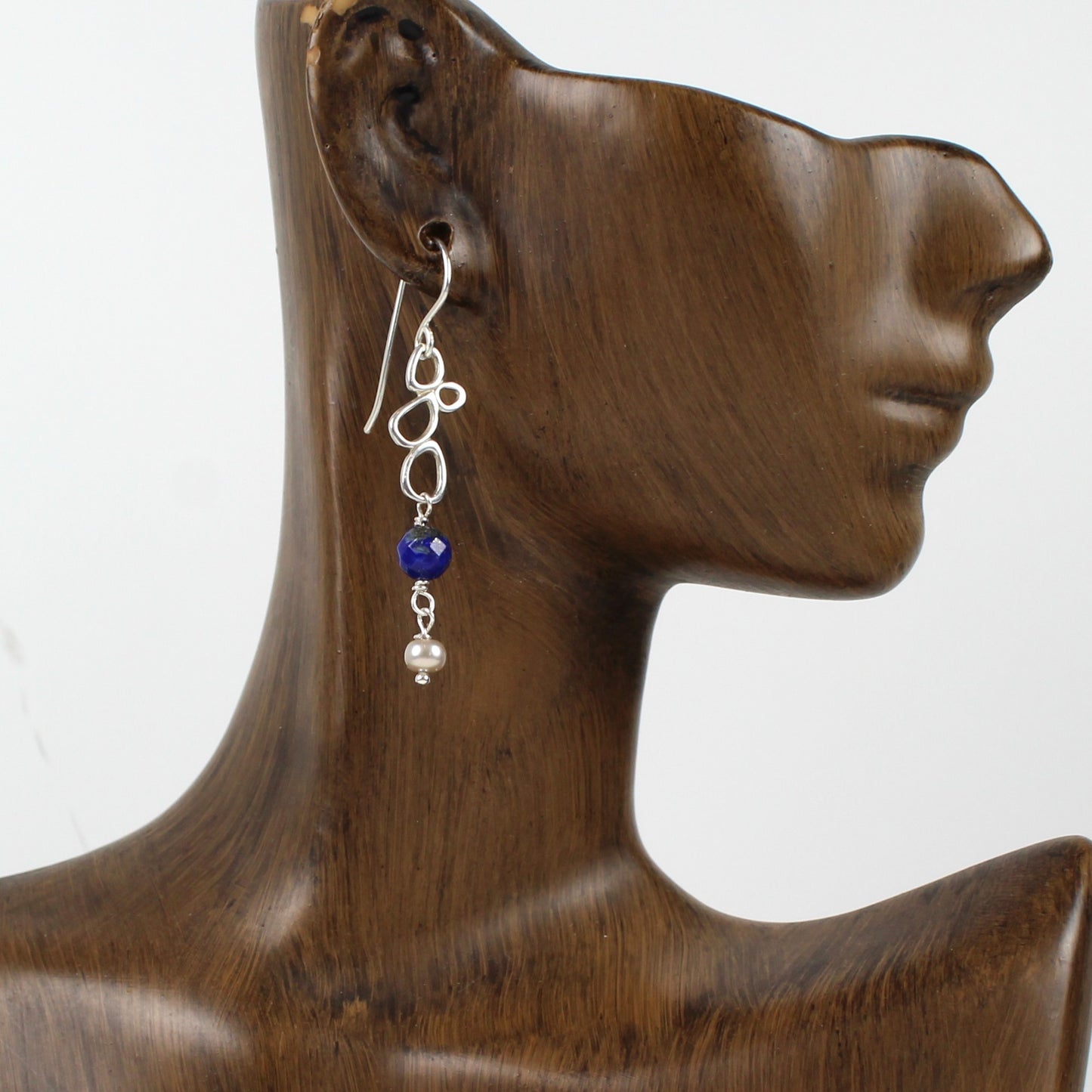 Lapis Sterling Drop Earrings