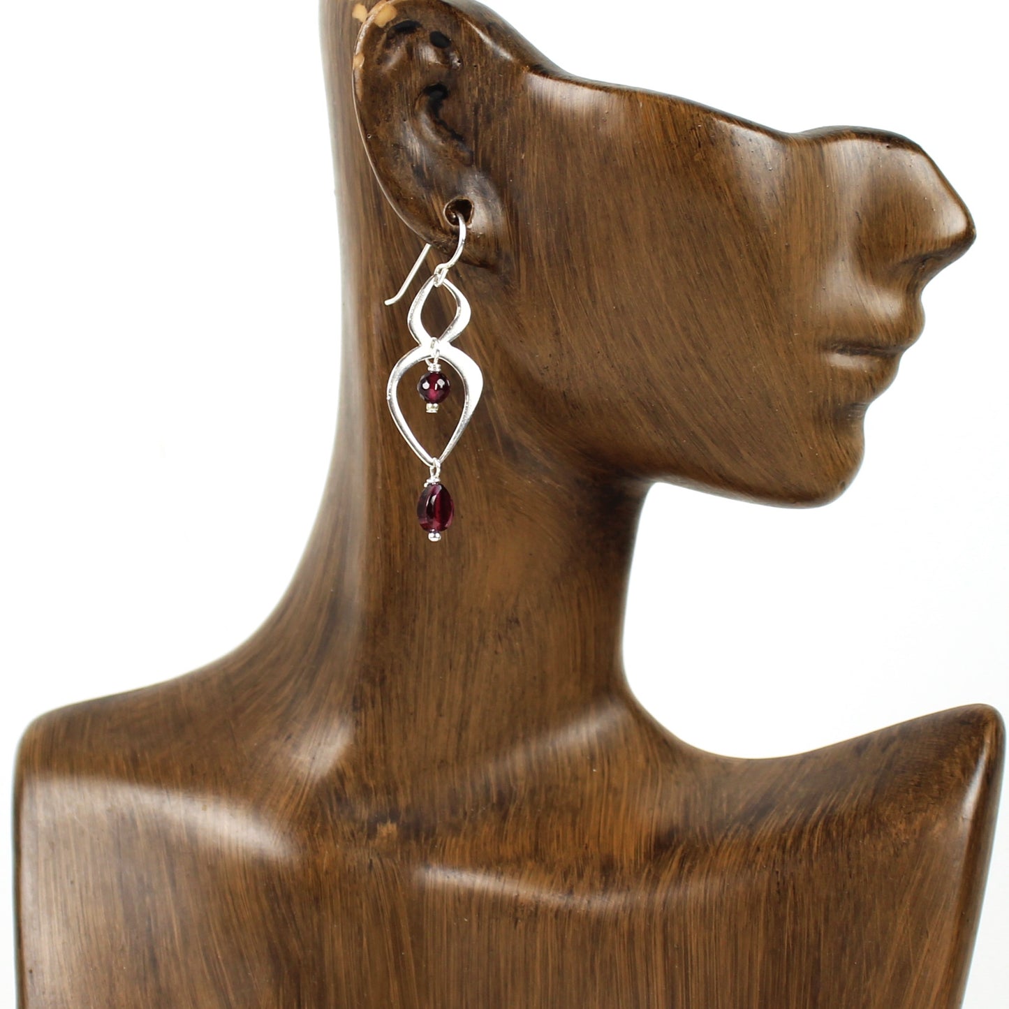 Garnet Teardrop Earrings