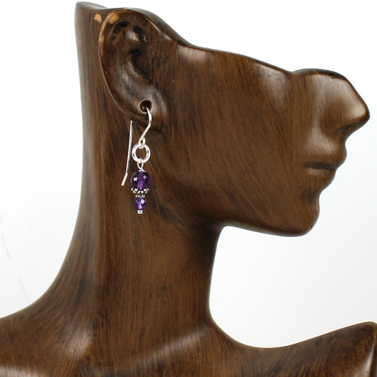 Amethyst Loop Earrings