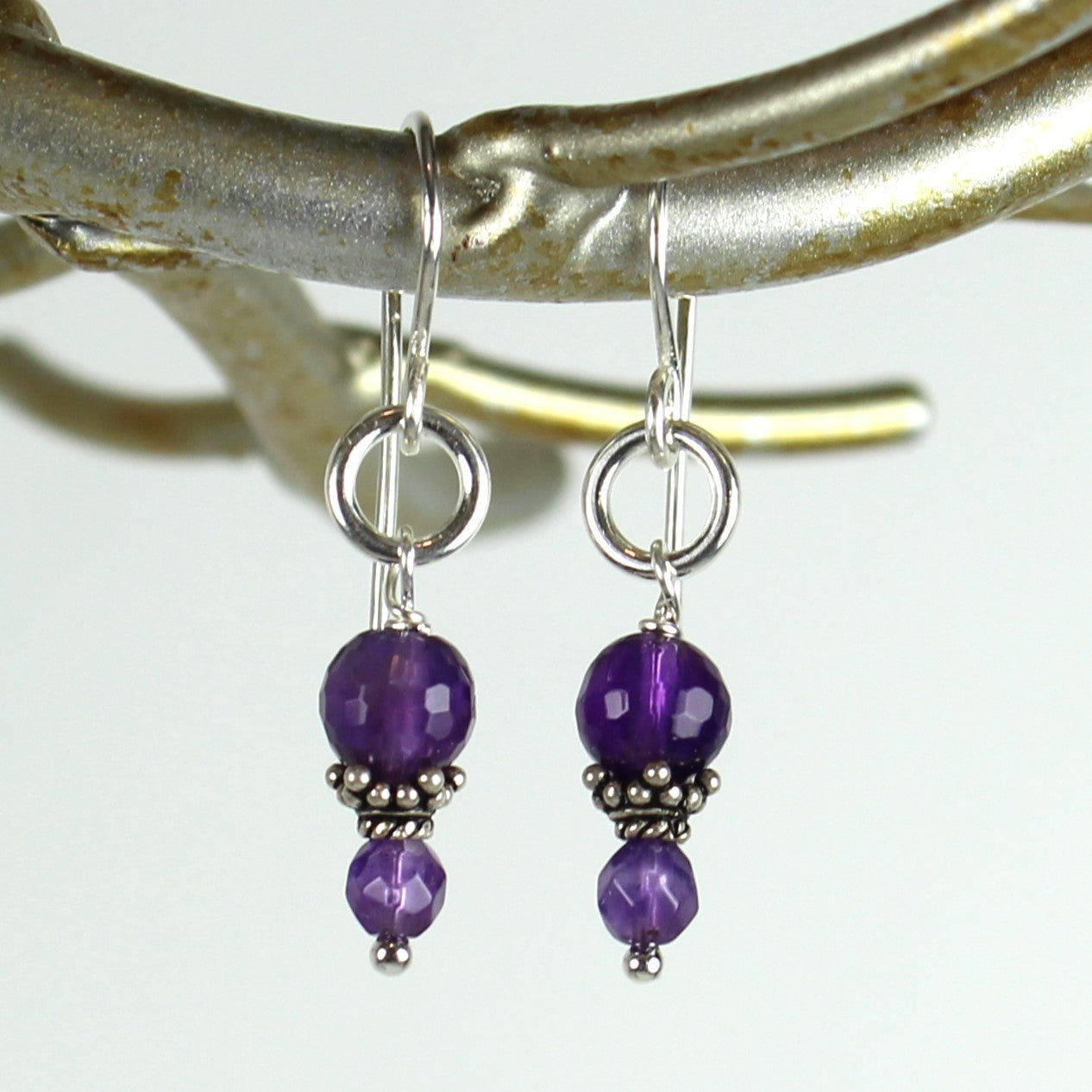 Amethyst Loop Earrings