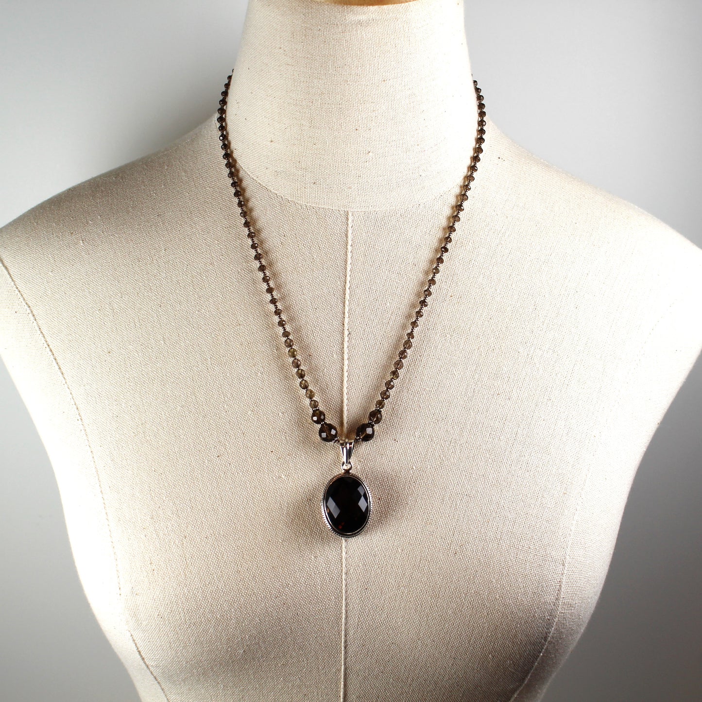 Smoky Quartz Pendant Necklace