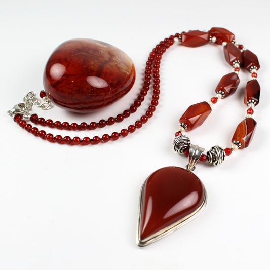 Carnelian Pendant Necklace