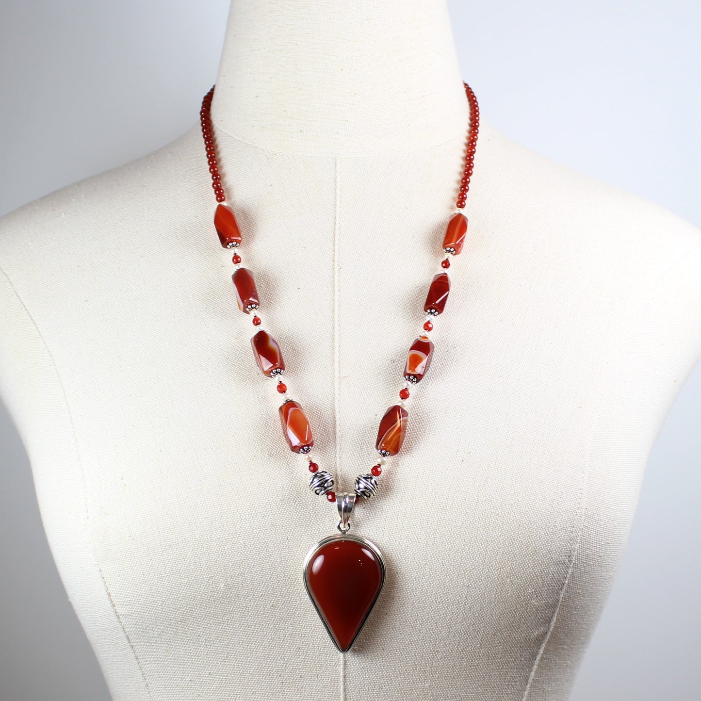 Carnelian Pendant Necklace