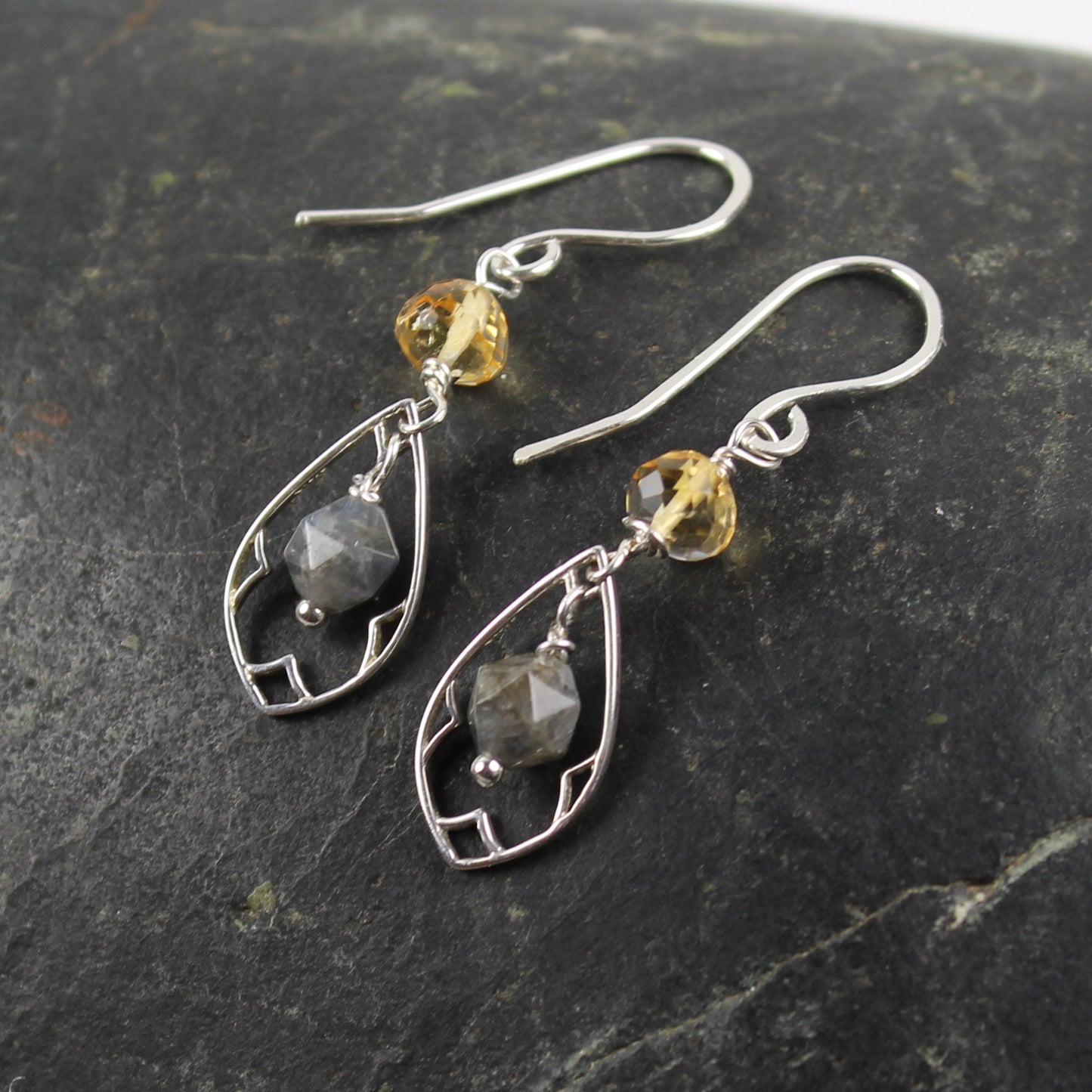 Citrine Teardrop Earrings