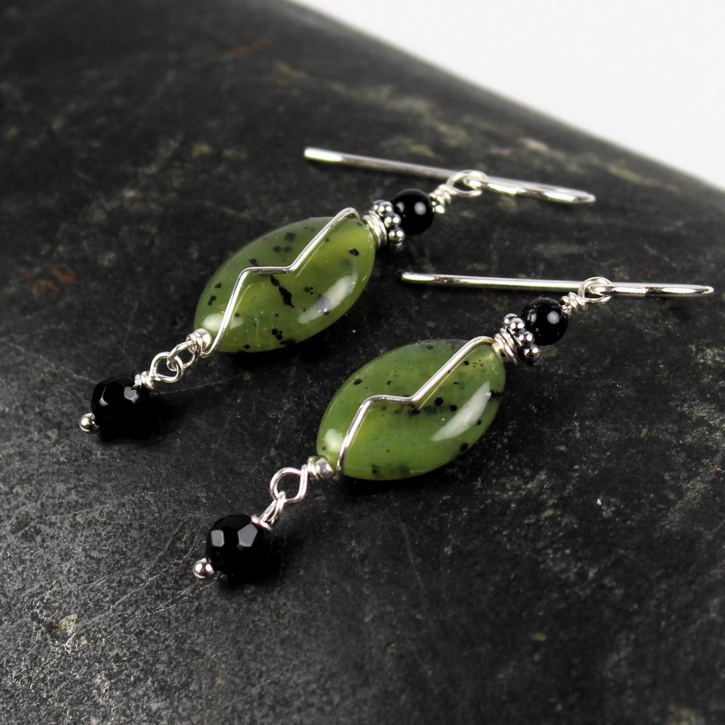 Jade Speckled Earrings