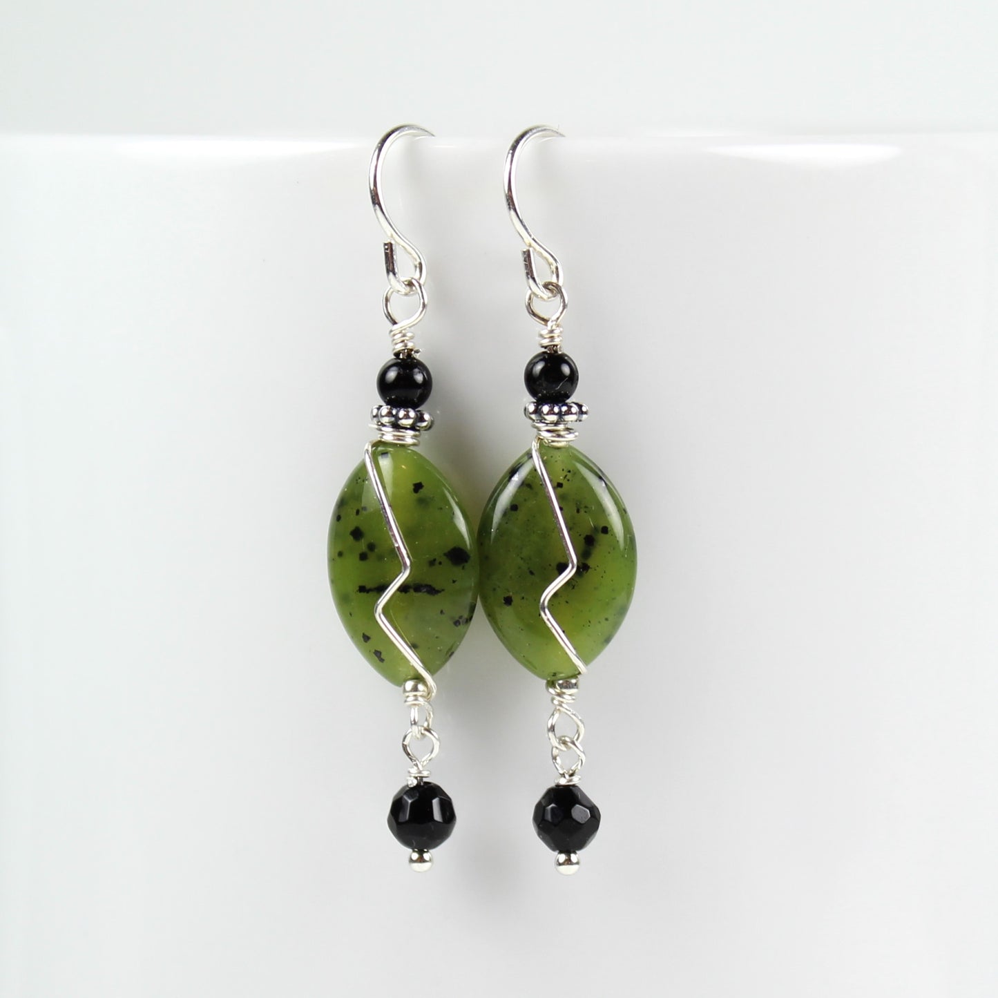 Jade Speckled Earrings