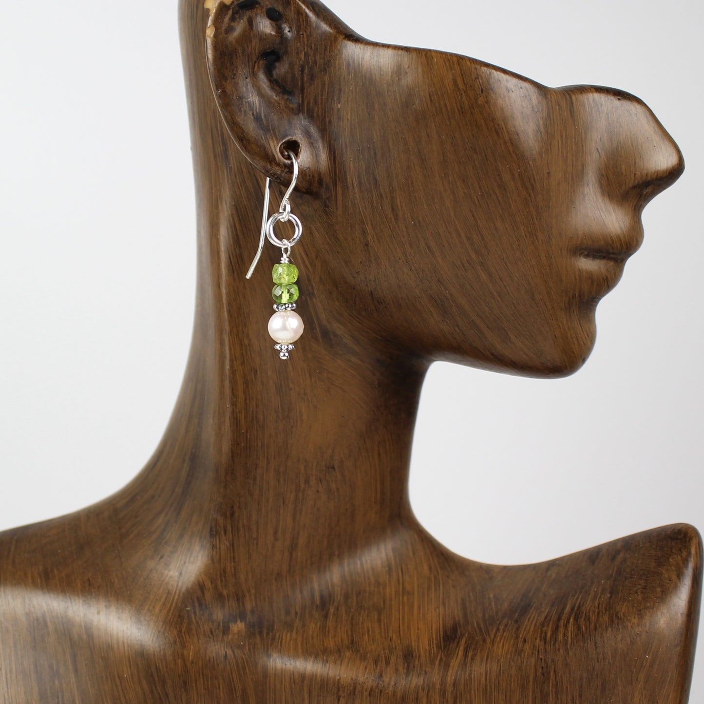 Peridot and Pearl Earrings