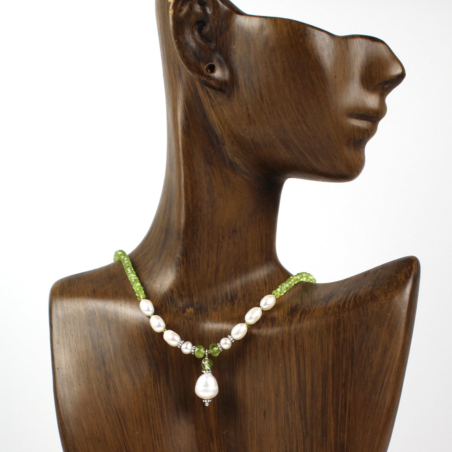Peridot and Pearl Necklace