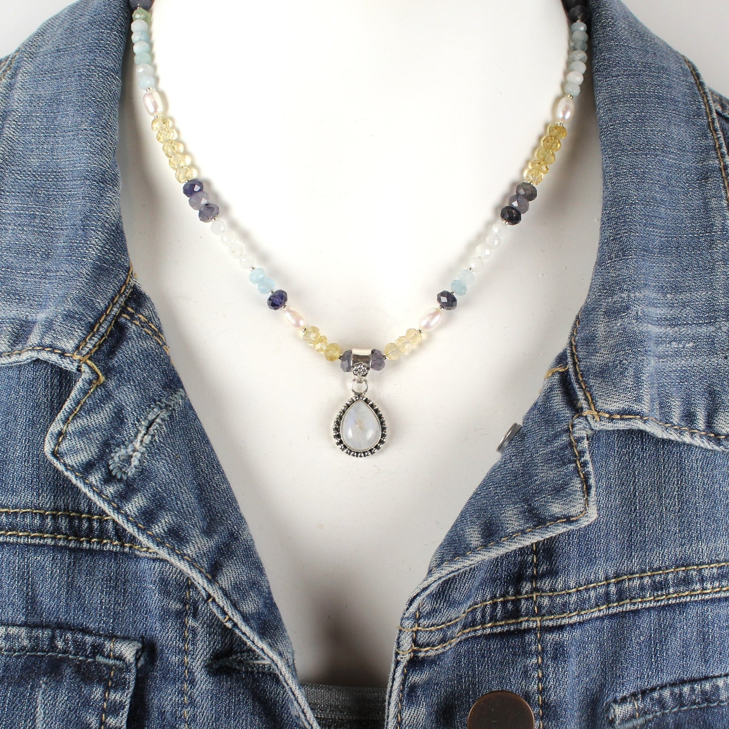 Moonstone Blues Necklace