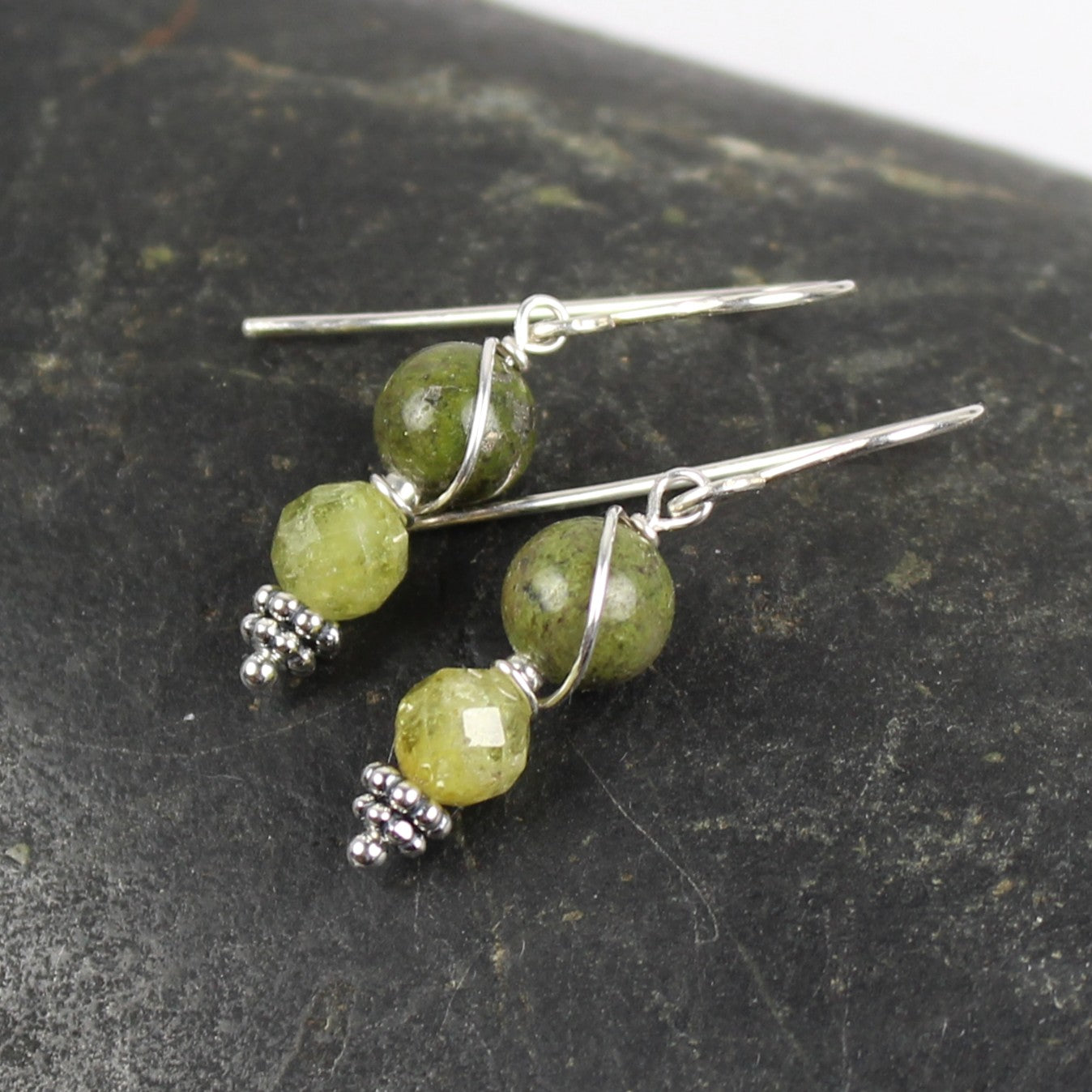 Simple Green Earrings