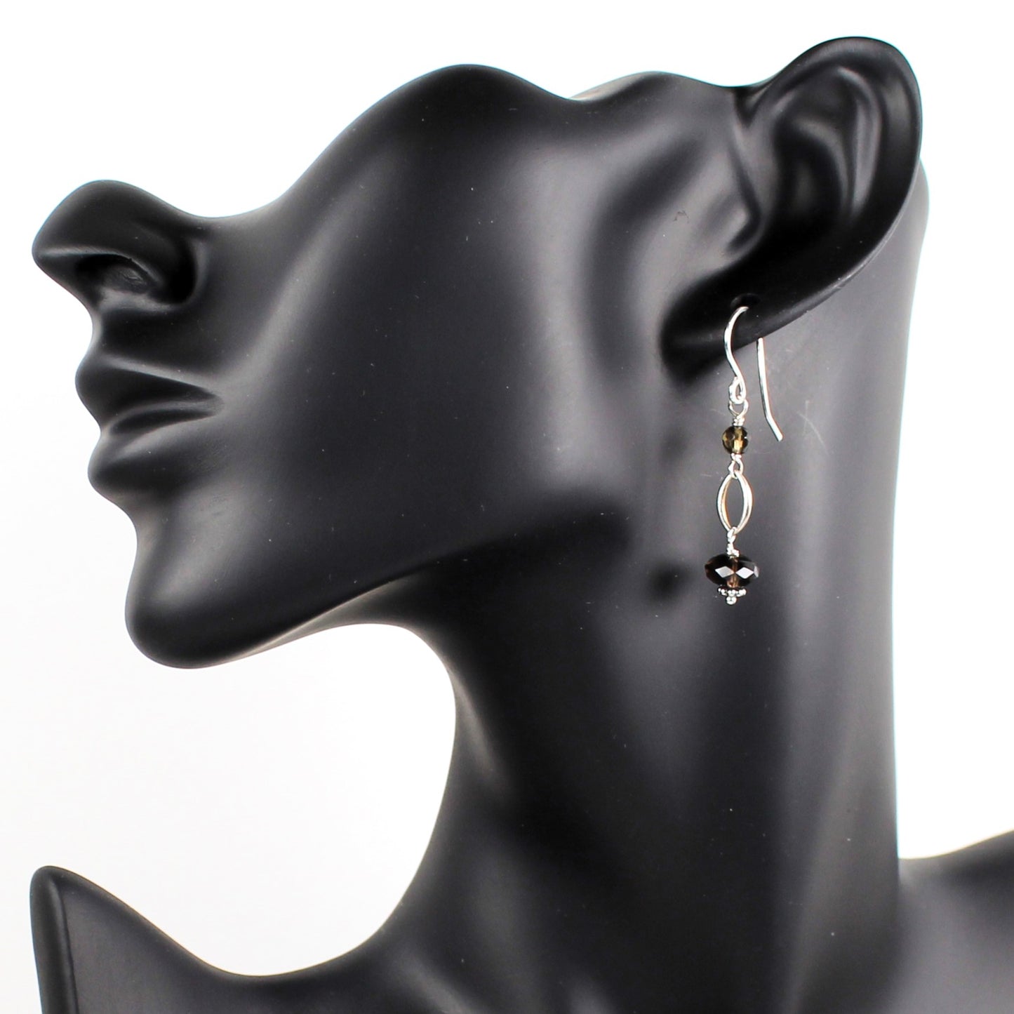 Smoky Quartz Marquis Earrings