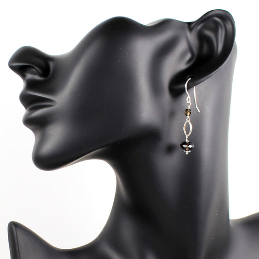 Smoky Quartz Marquis Earrings