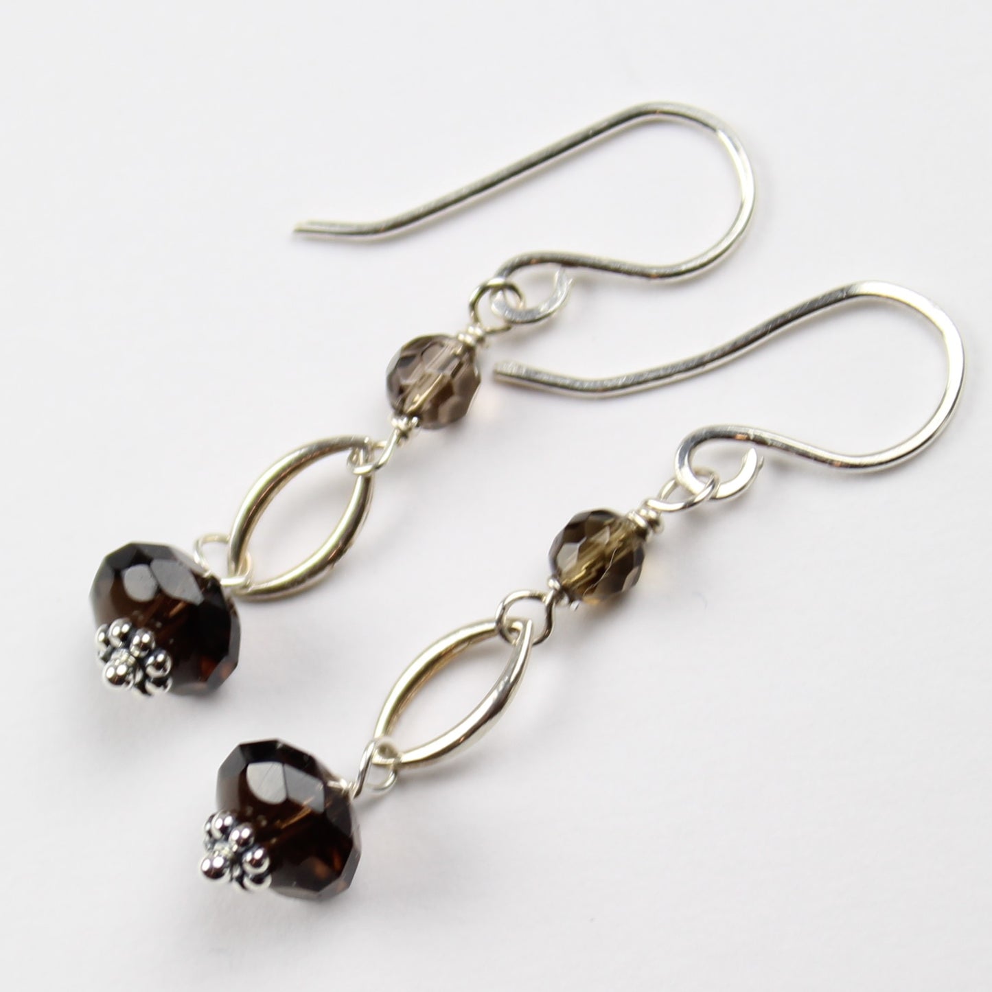 Smoky Quartz Marquis Earrings