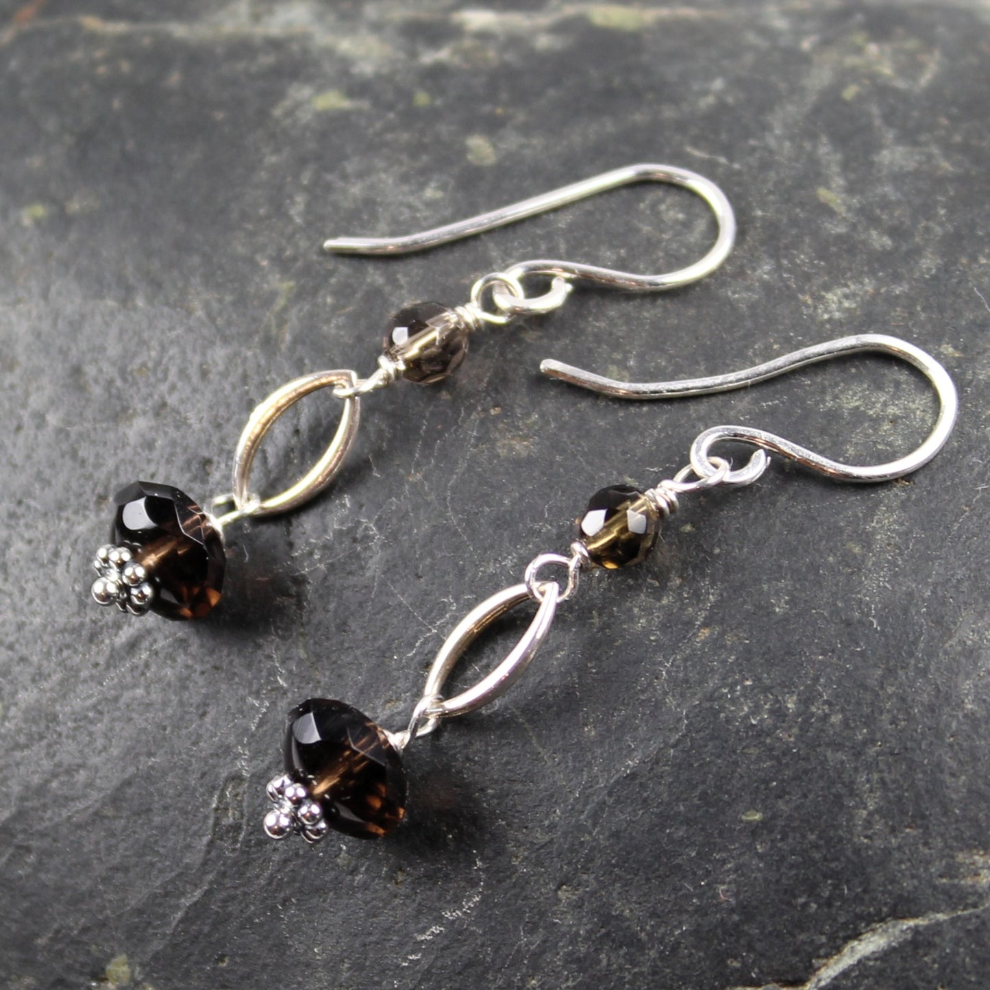 Smoky Quartz Marquis Earrings