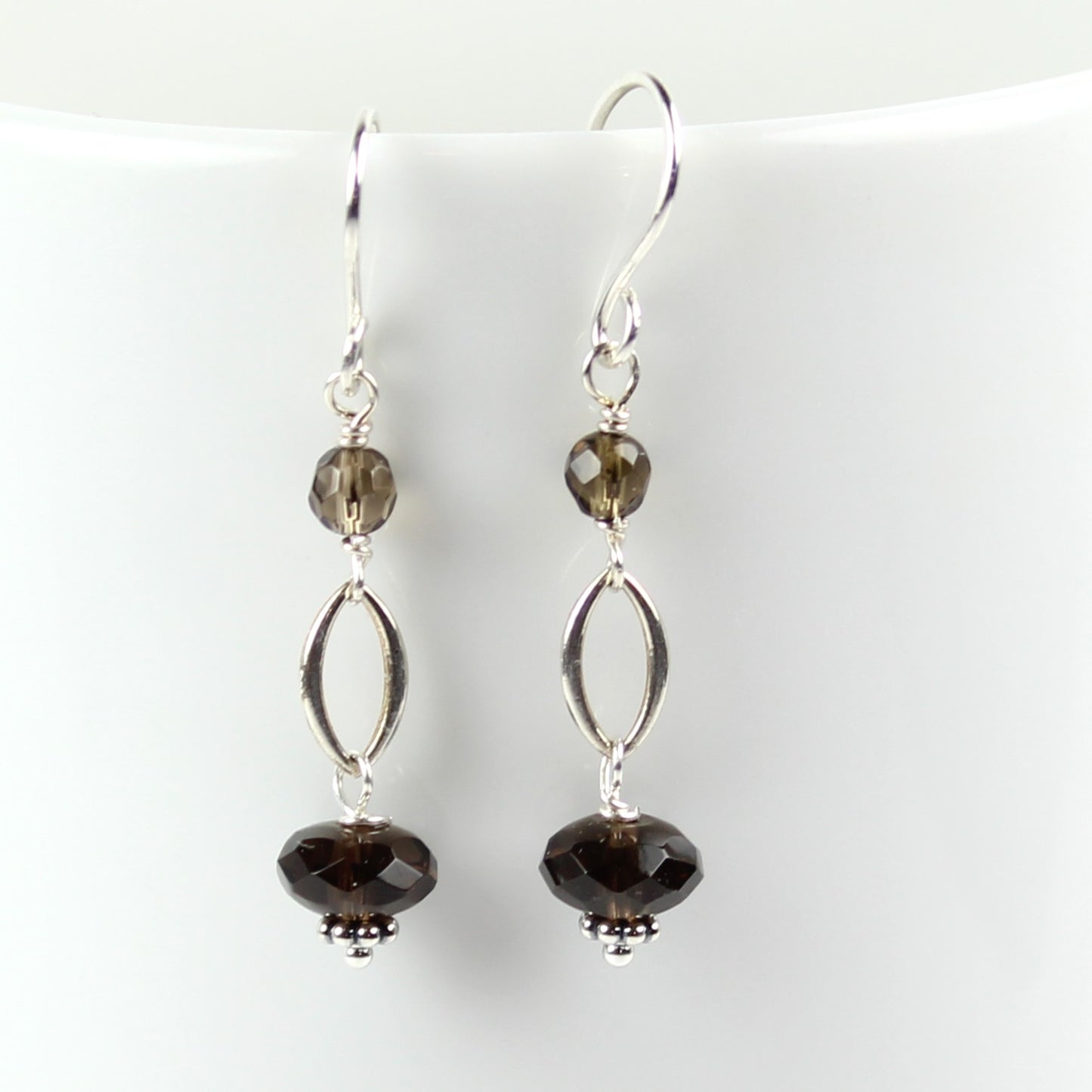 Smoky Quartz Marquis Earrings