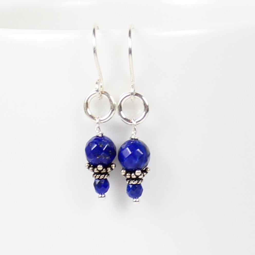 Lapis Loop Earrings