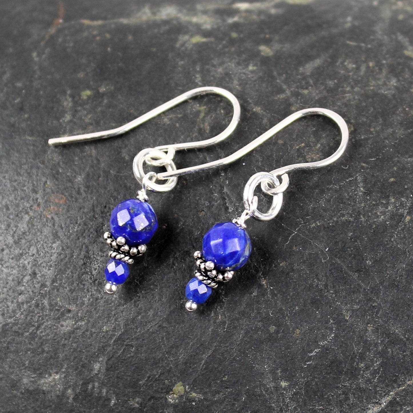 Lapis Loop Earrings