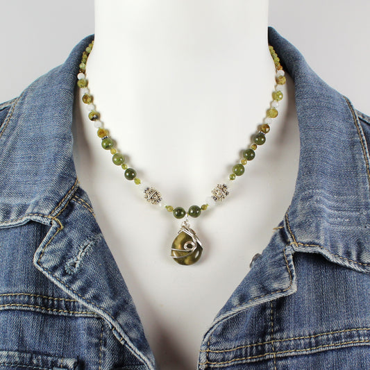 Shades of Green Necklace