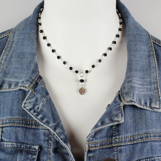 Wire Wrapped Onyx Necklace