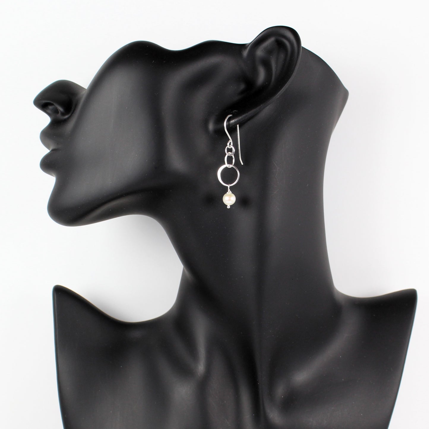 Pearl Circle Earrings