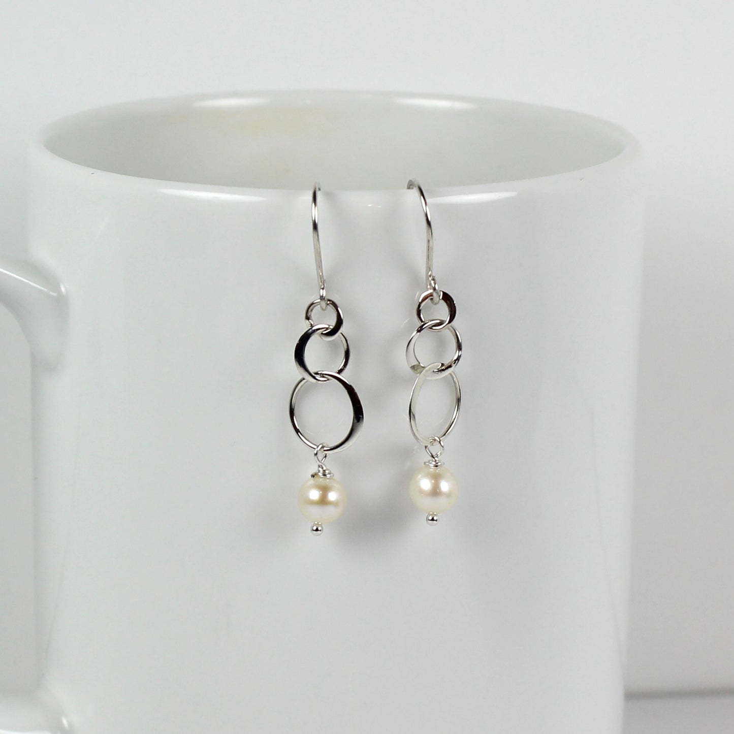 Pearl Circle Earrings