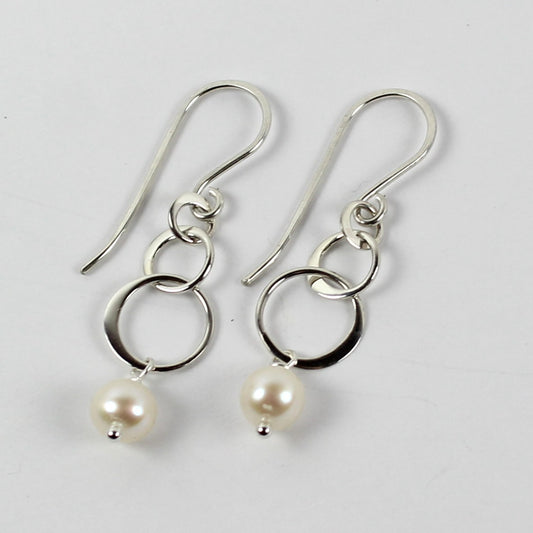 Pearl Circle Earrings